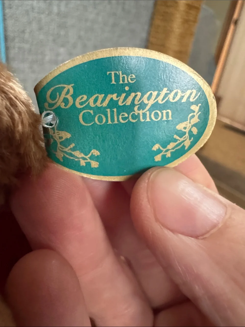 Vintage Bearington Collection Christmas Plush Bear Ornament NWT Red Velvet Suit